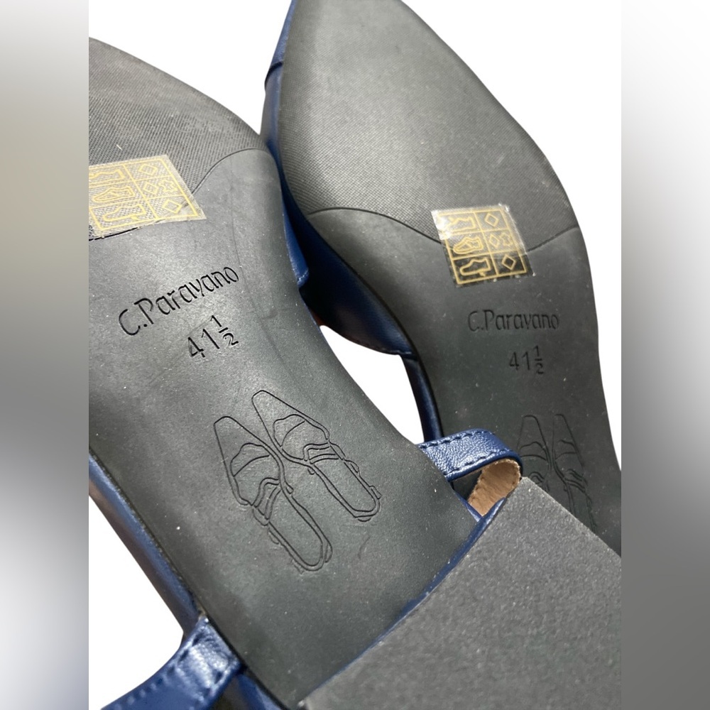 C.Paravano Women's Pointed Toe Slingback Flats | Comfort Heeled Sandals 11 - Picture 11 of 11